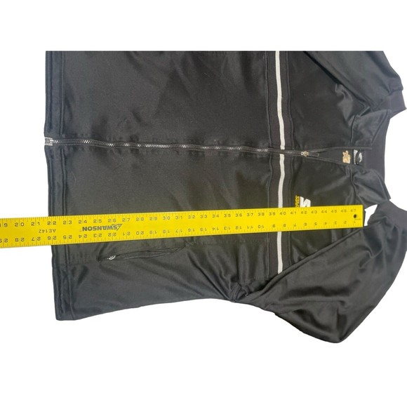 VINTAGE Starter Full Zip Sweater Size Large Mens Y2K Black Stripe Logo Star EUC‎ - Picture 10 of 16